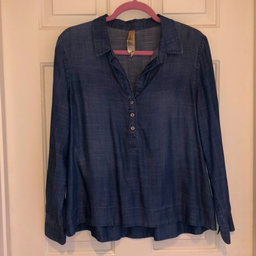 Incredibly soft flowy Jean long sleeve top